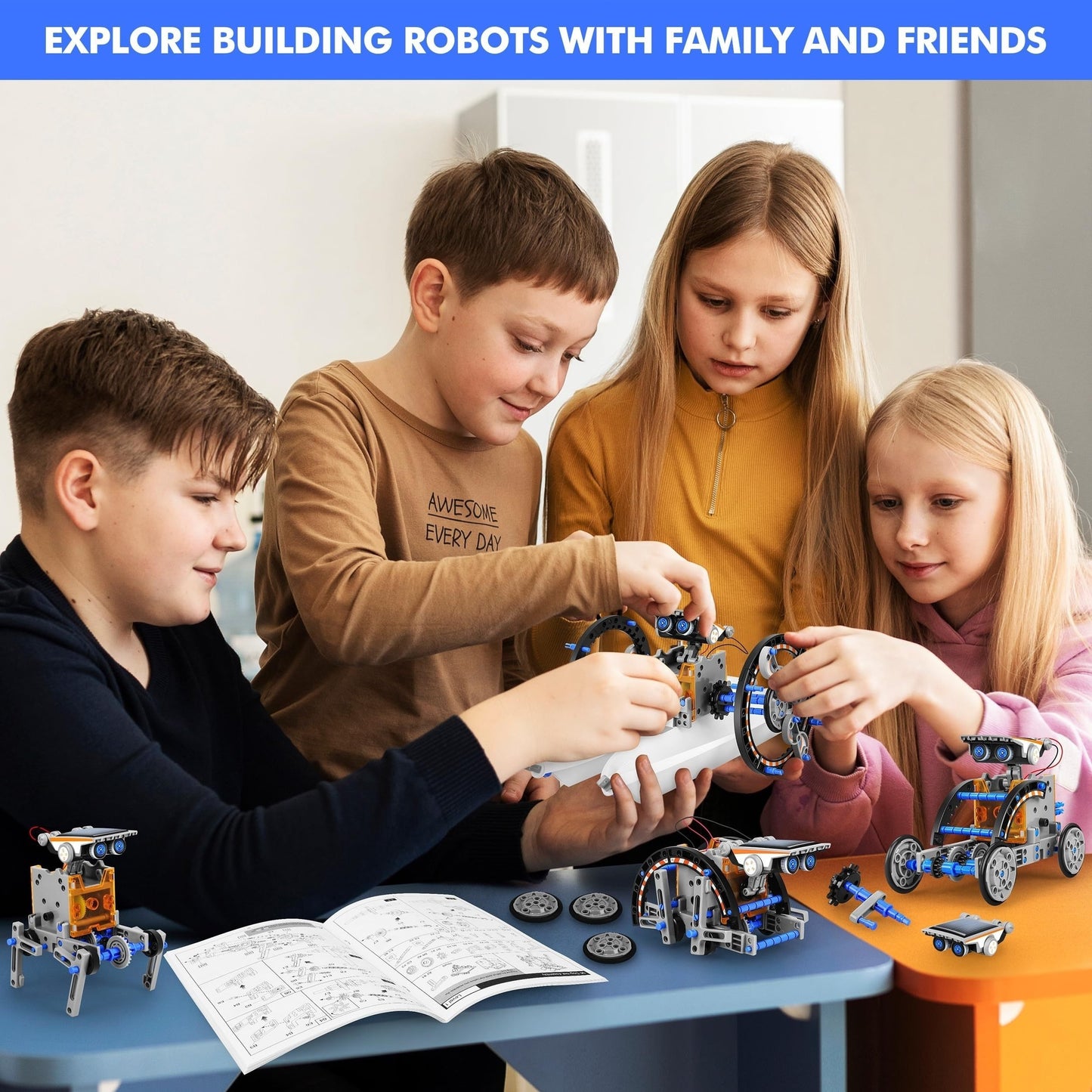 STEM 13 In 1 Solar-Powered Robot Kit