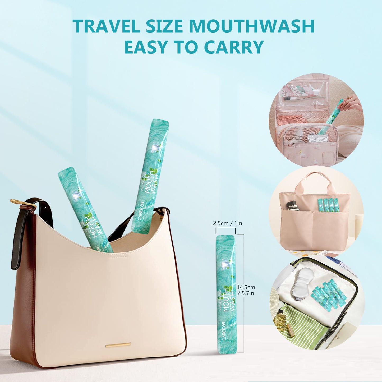 Mouthwash Travel Size Portable On The Go 30 Packets (Box)