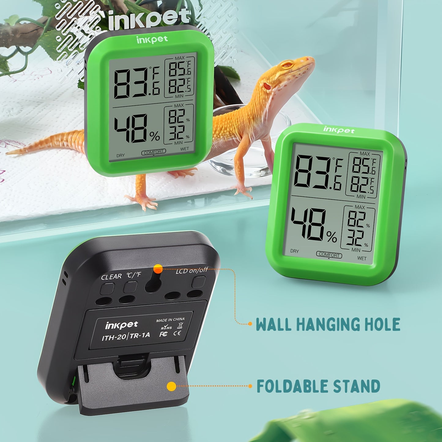 Reptile Terrarium Thermometer Hygrometer