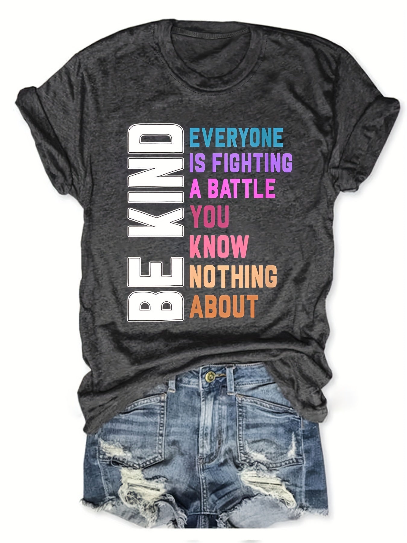 Be Kind Print T-shirt Casual Short Sleeve (Assorted Sizes)