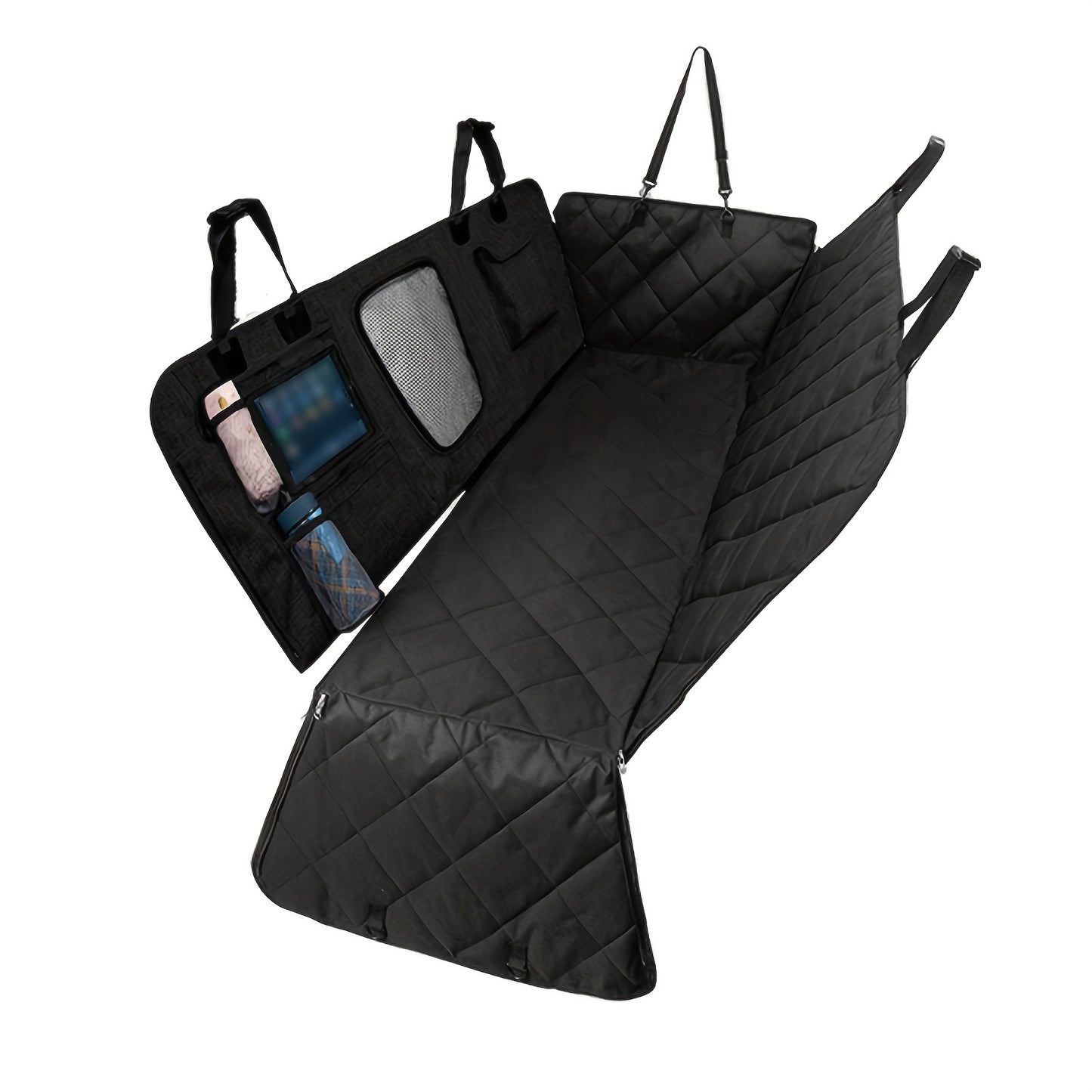 Car Back Seat Waterproof Dog Hammock (Black)