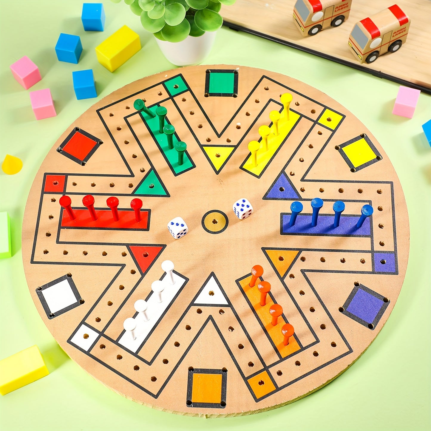 Fast Track Board Game Wooden (3-6 Players)