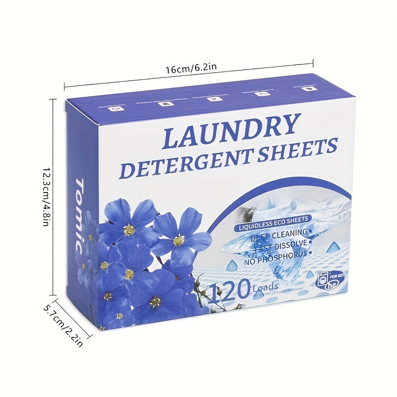 Natural Scents Laundry Detergent Sheets Box (120 Pcs)