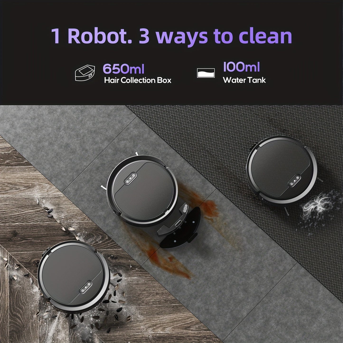 Combo Robot Vacuum And Mop Unit