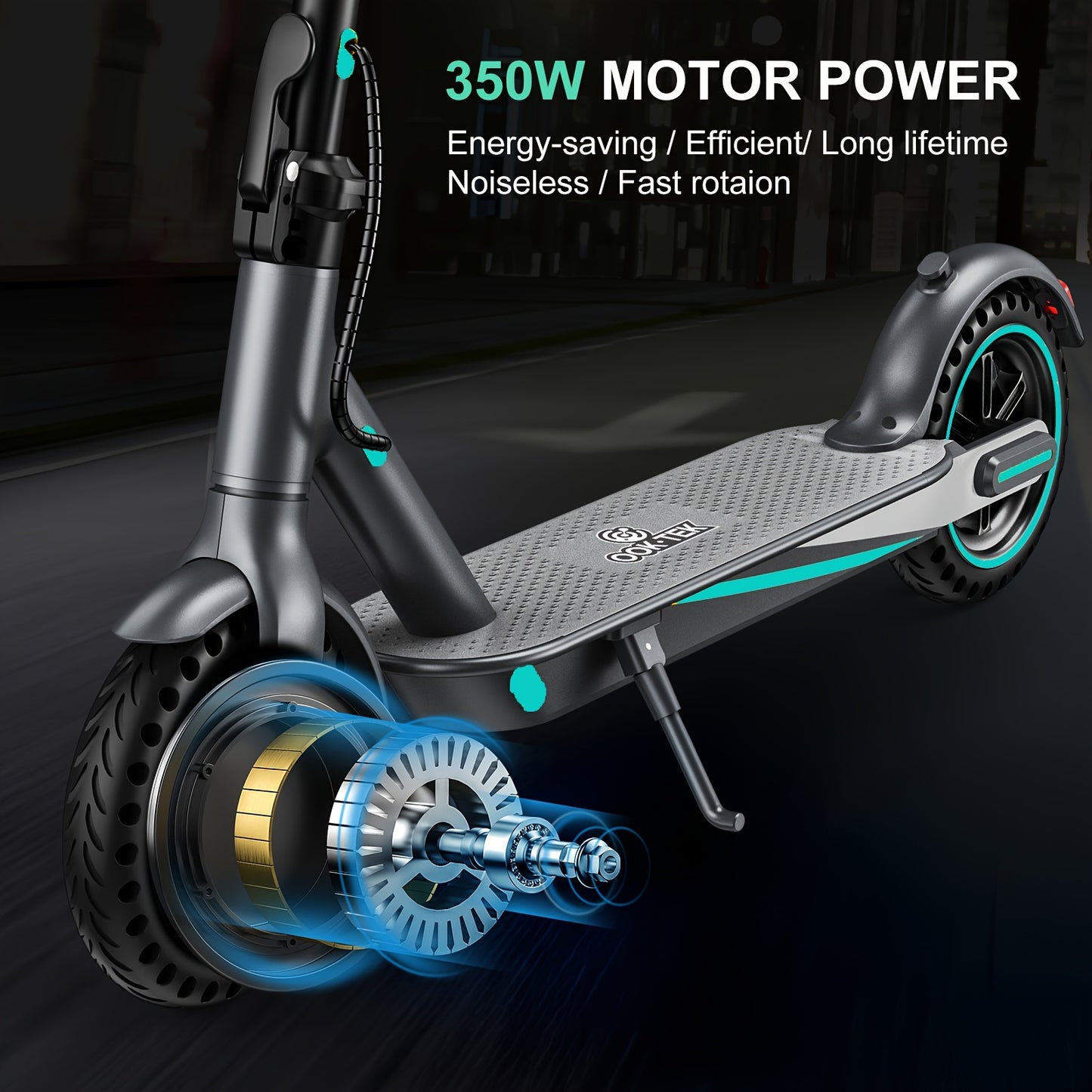 Smart Electric Scooter For Adults (Blue)