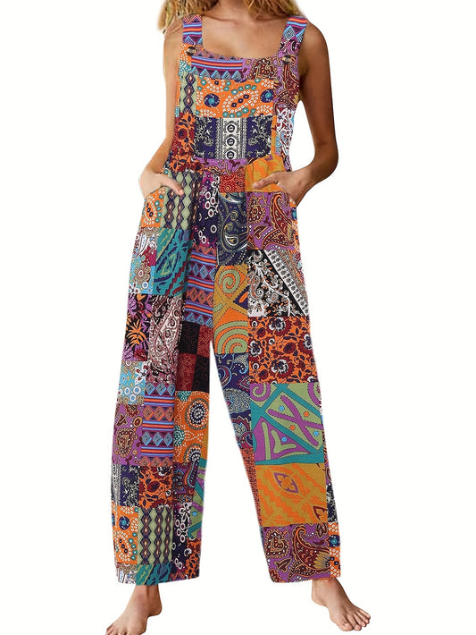 Casual Wide Leg Pocket Jumpsuit (Assorted Colors)