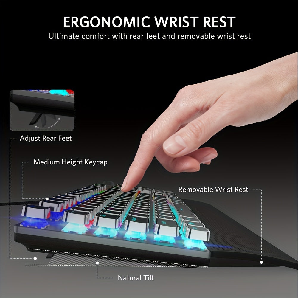 LED Rainbow Gaming Keyboard Backlit USB (Assorted Styles)