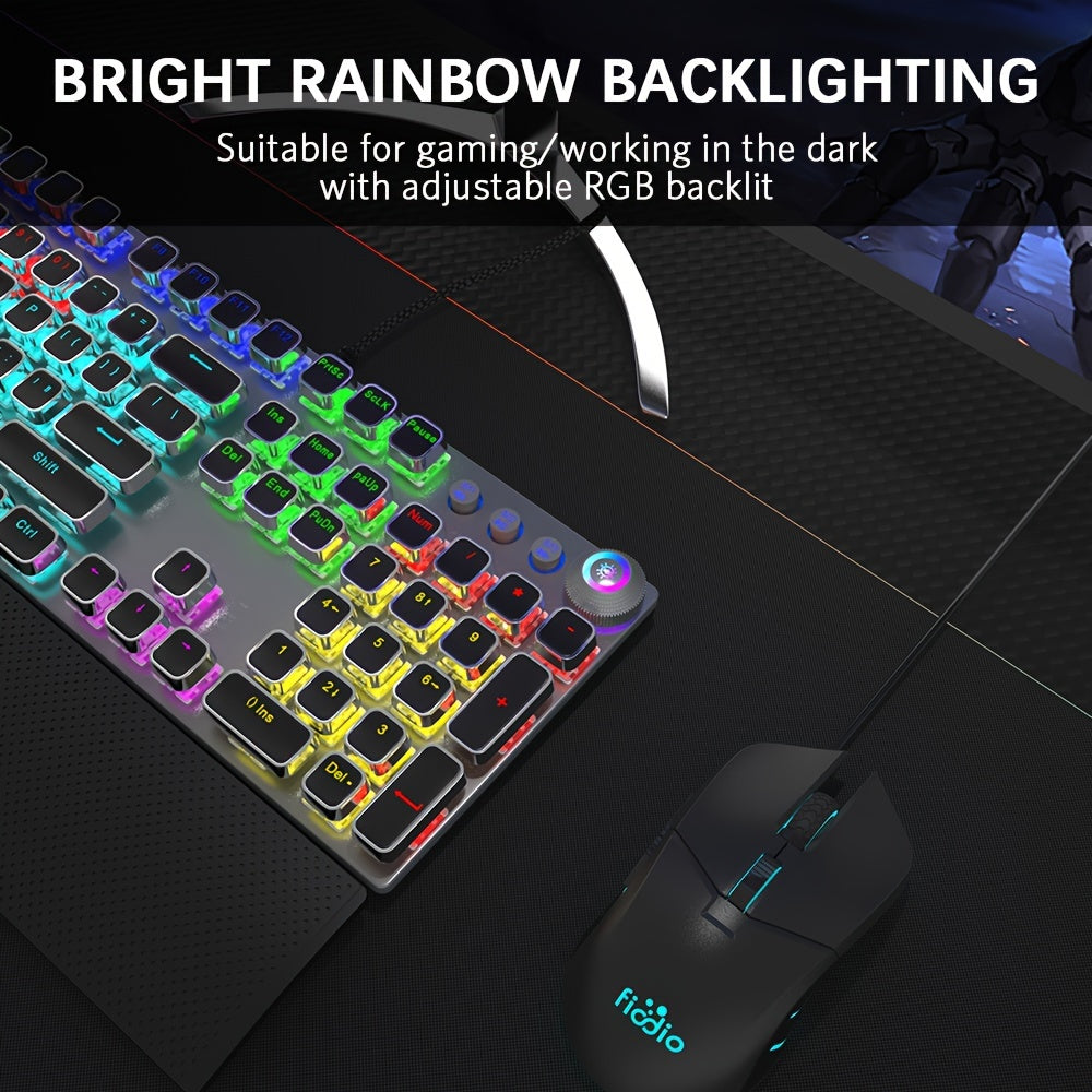 LED Rainbow Gaming Keyboard Backlit USB (Assorted Styles)