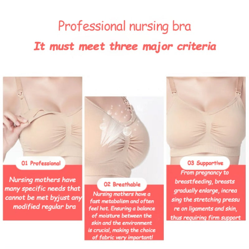 Nursing Bra Cotton Knit Fabric (Assorted Options)