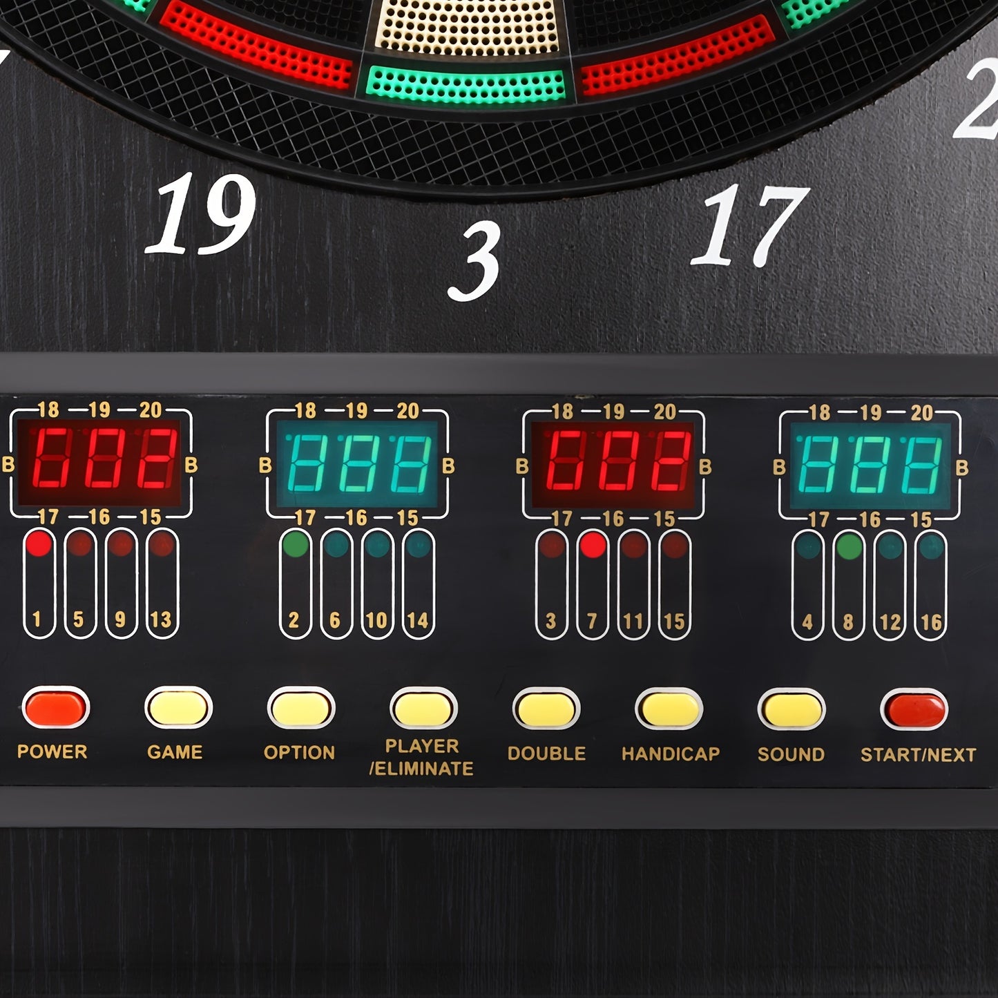 Electronic Dart Board Set With Cabinet (Black)