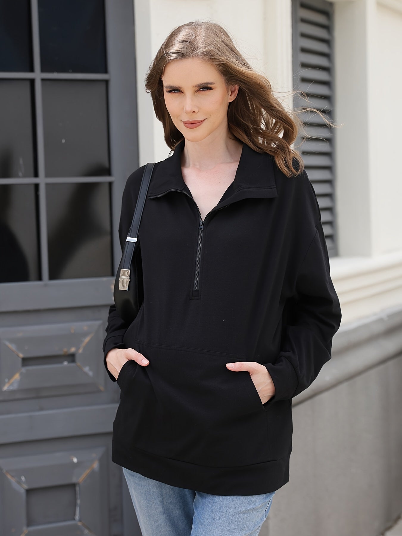 Maternity Shirts Half Zip Pullover (Assorted Options)