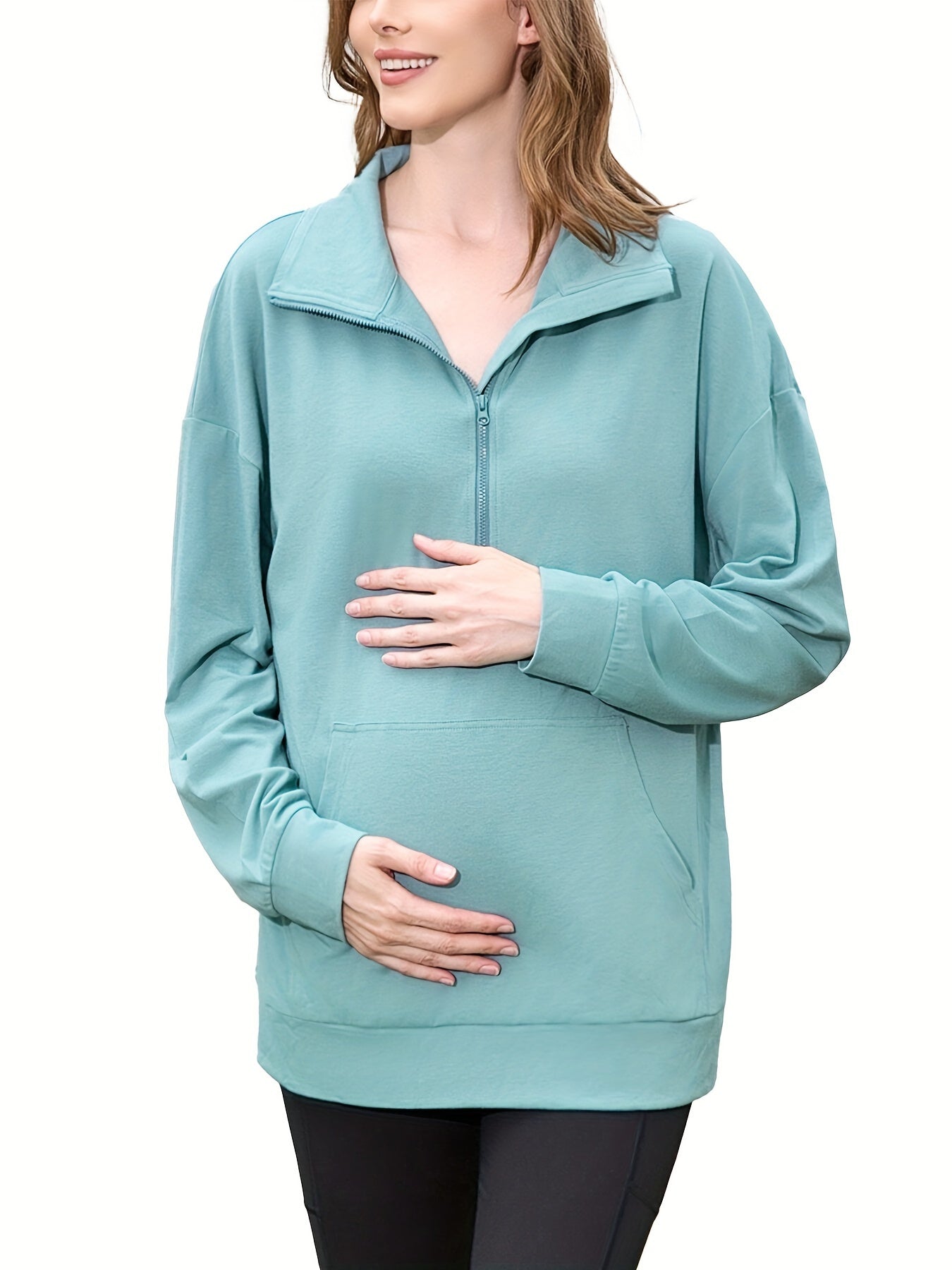 Maternity Shirts Half Zip Pullover (Assorted Options)