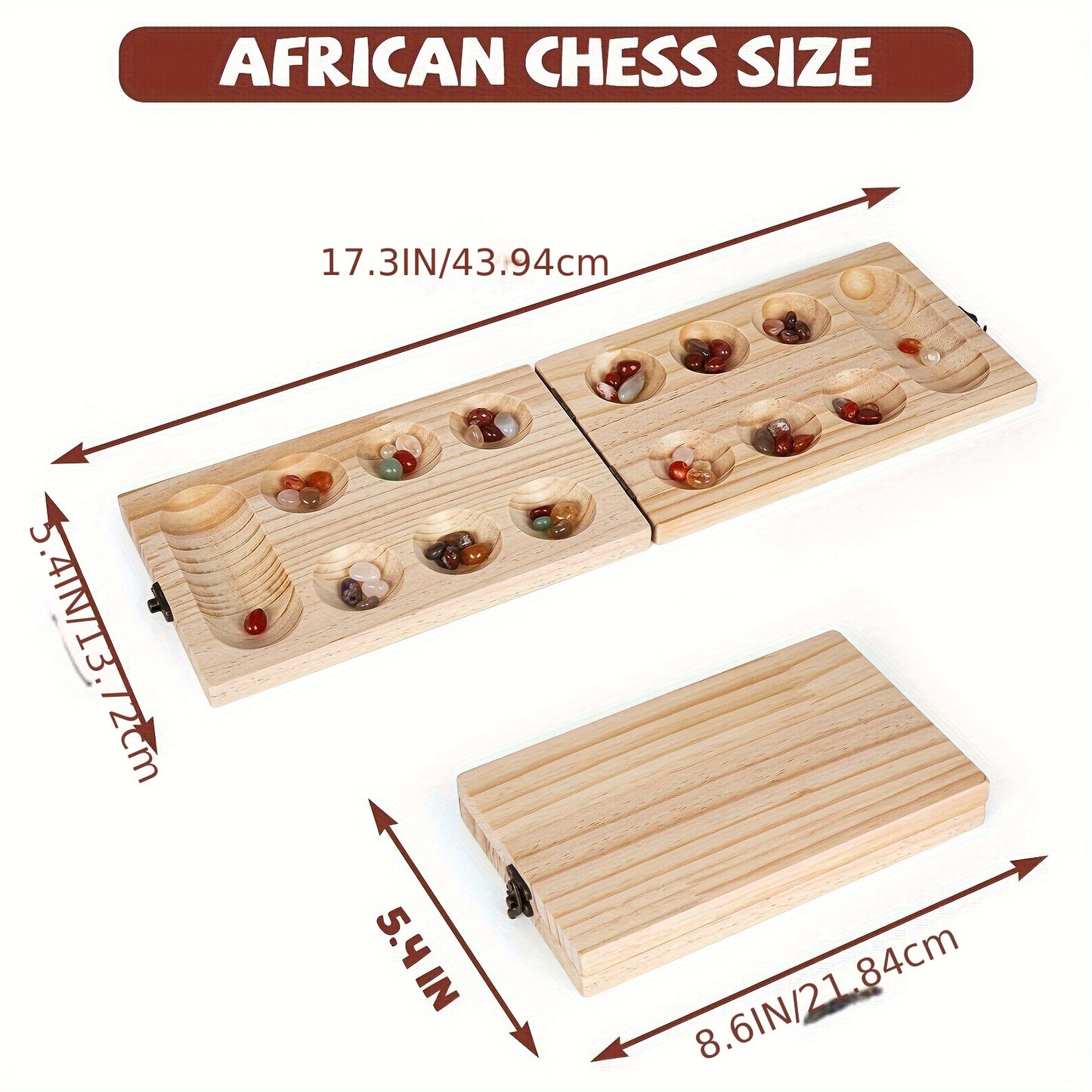 Wooden Mancala Board Game (Natural)