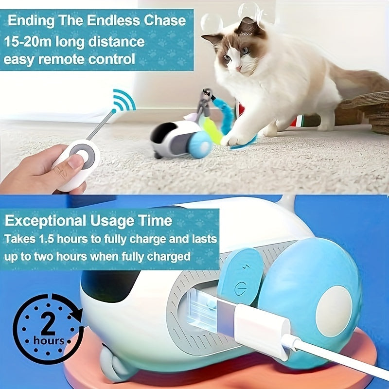 Gravity Cat Toy Car Indoor Self-Play Fun with Obstacle Avoidance & Infrared Sensor Magic