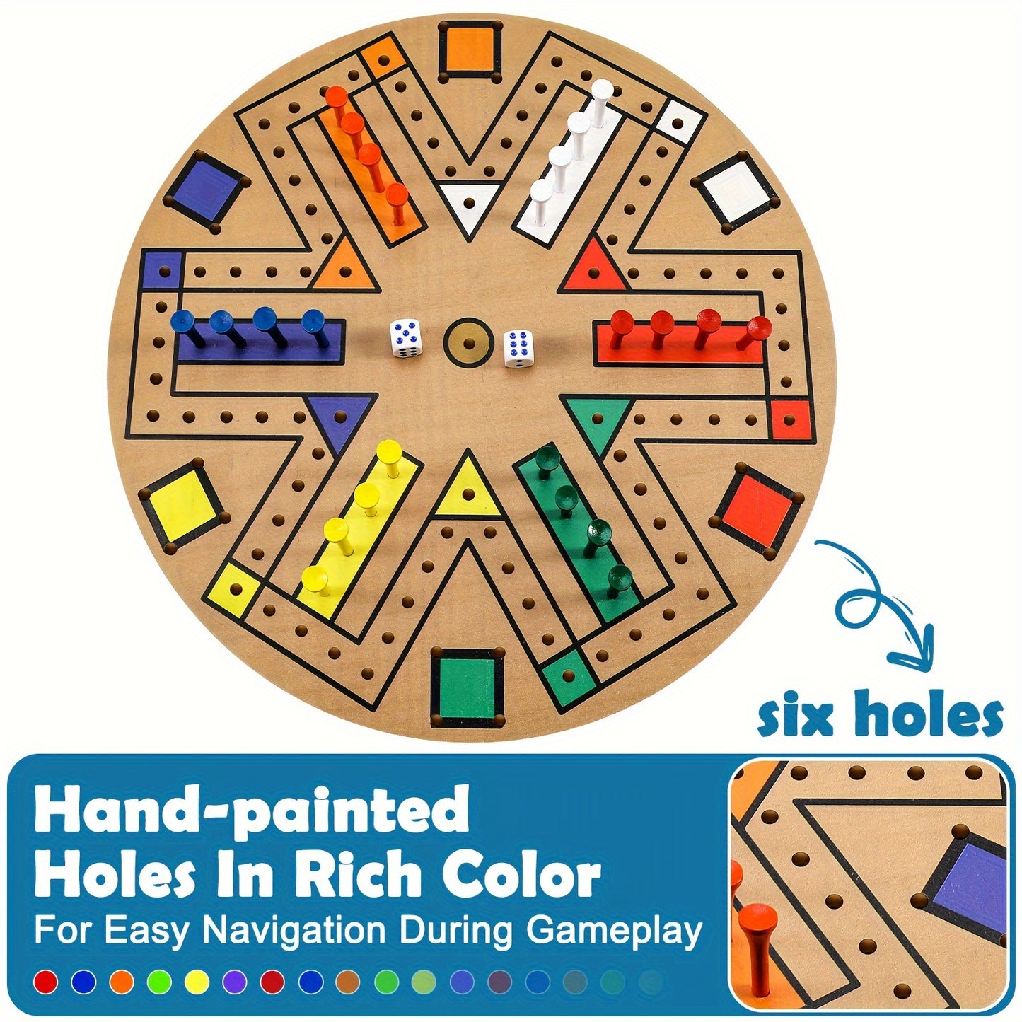 Fast Track Board Game Wooden (3-6 Players)