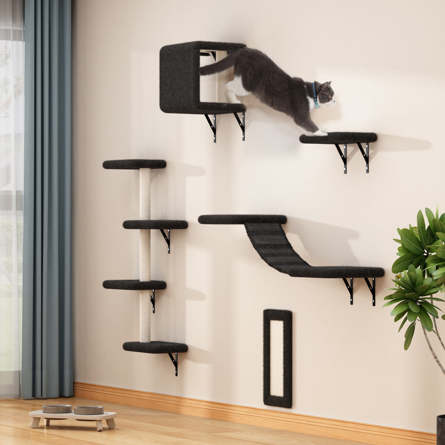 Cat Wall Mounted Cat Climber System (5 Pcs.)