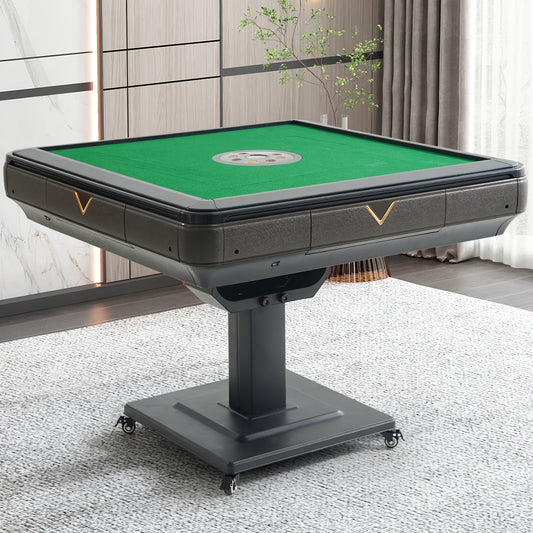 Pro-Grade Folding Automatic Mahjong Table With Tiles (Coffee)