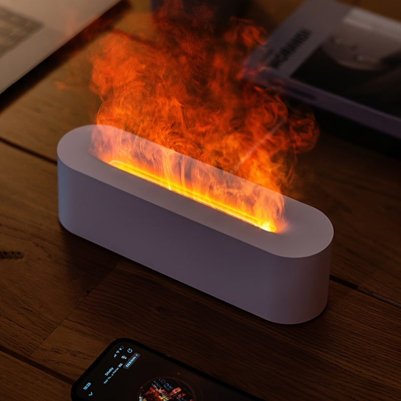 Simulation Flame Light Humidifier & Aromatherapy Diffuser