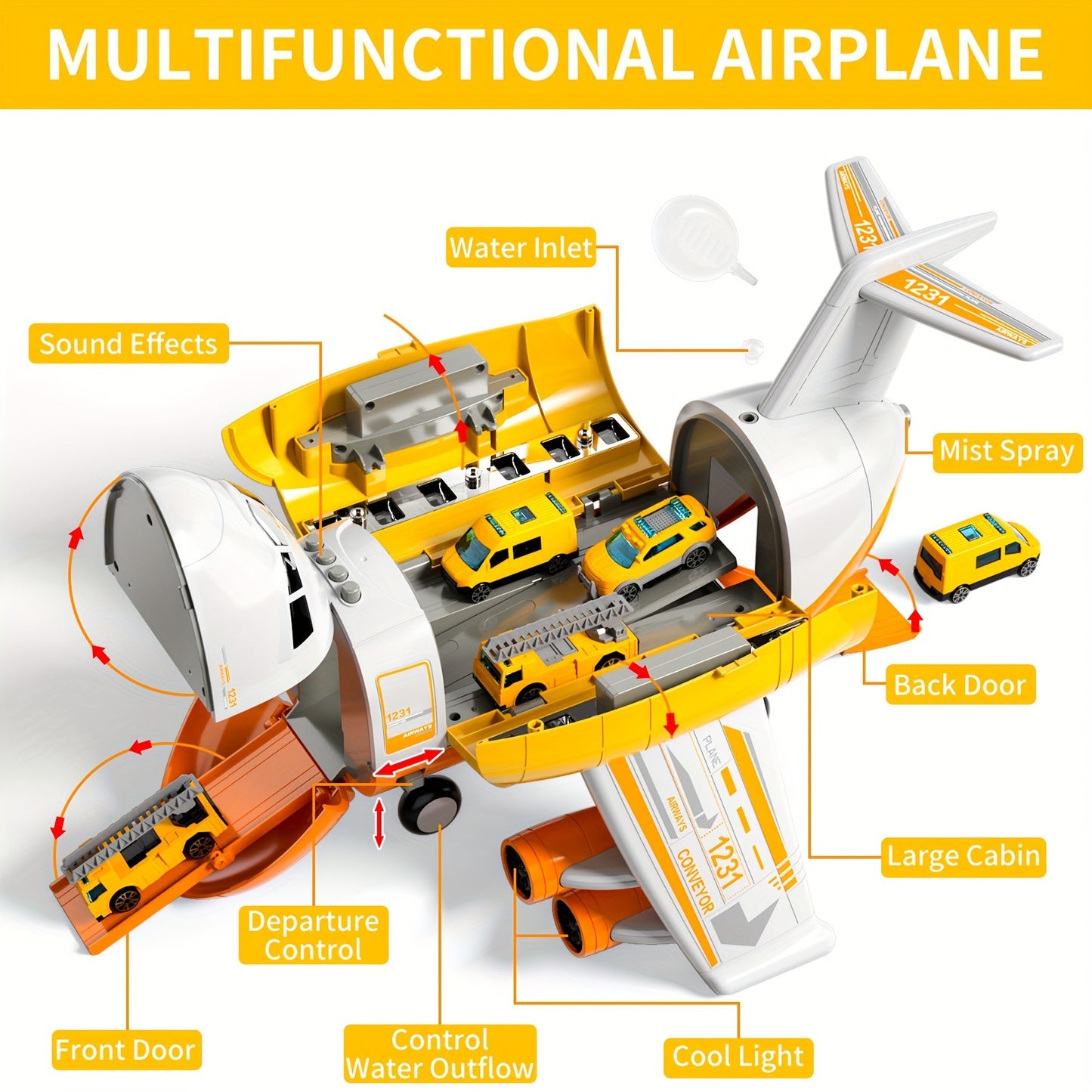 Airplane Transport Airplane Toy Set