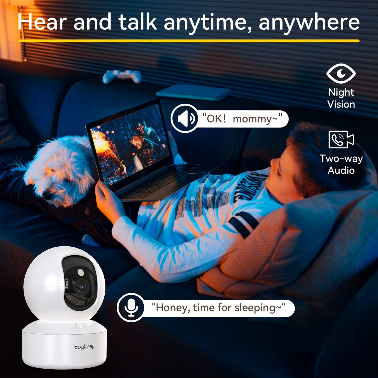 WiFi Smart Camera System Indoor Safety Monitor (3 Pcs,)