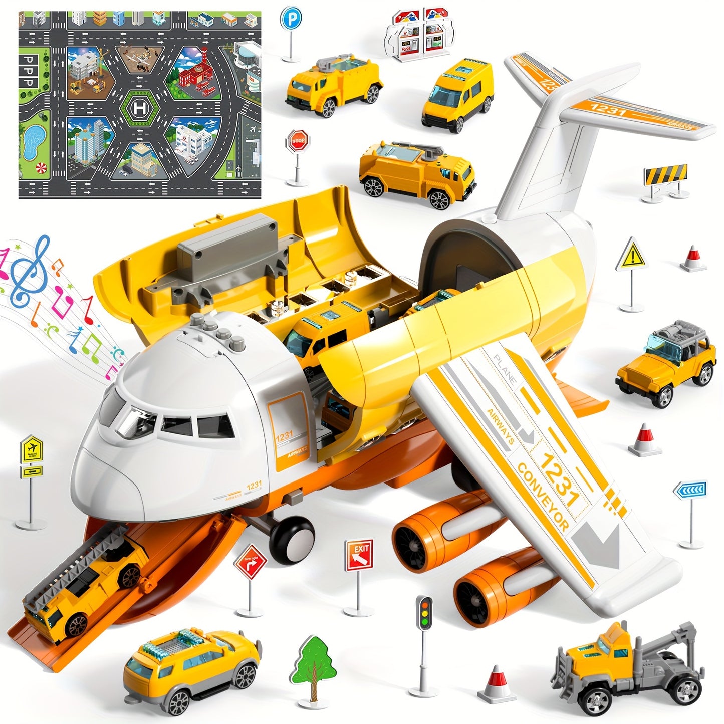 Airplane Transport Airplane Toy Set