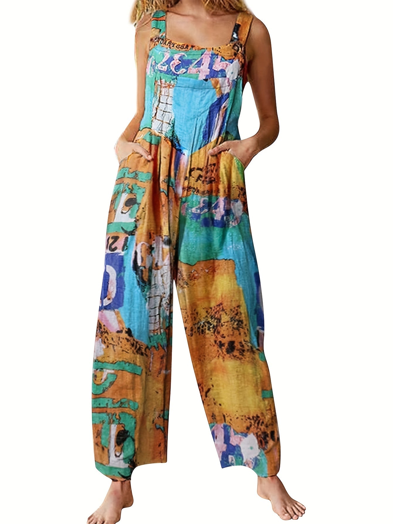 Casual Wide Leg Pocket Jumpsuit (Assorted Colors)