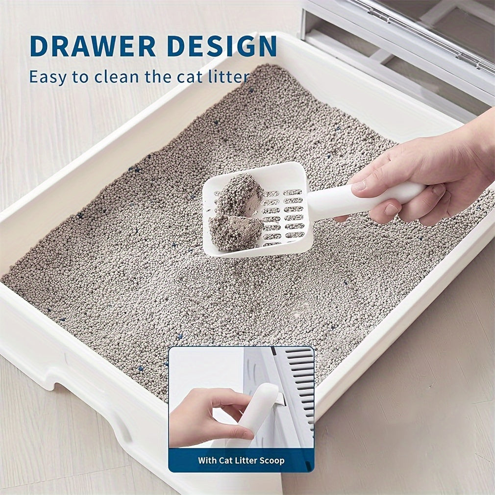 Foldable Cat Litter Box No Smell Pet Toilet Box With Tray & Scoop Space-Saving, And Hygienic Litter Box Solution For Cats