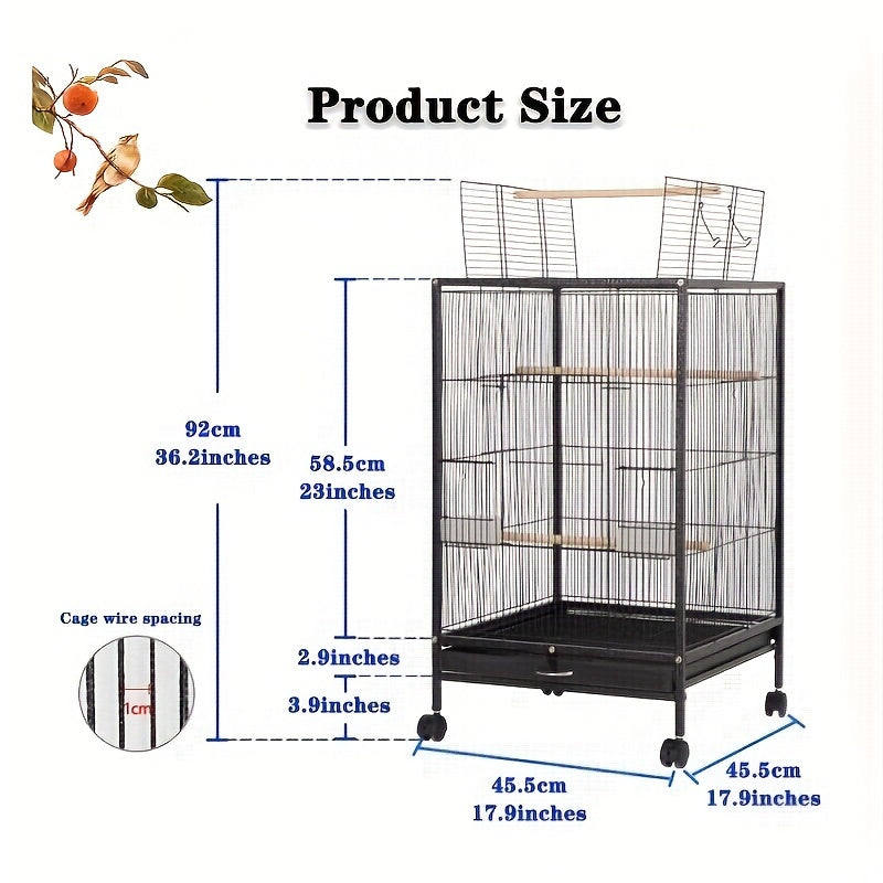 Bird Villa Cage With Stand And Accessories