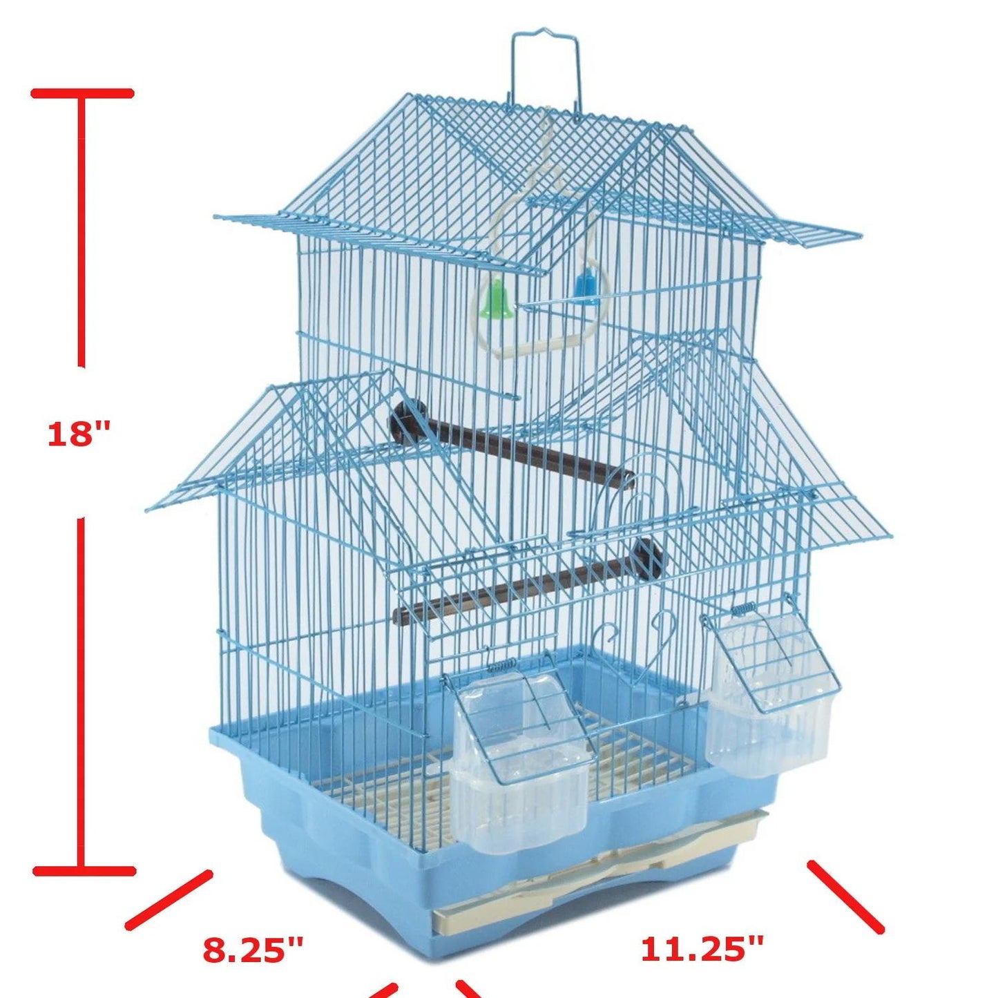 Small Bird Cage With Swing (Blue)